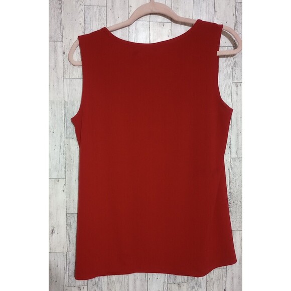 Susan Graver 2 Piece Set Liquid Knit Open Cardigan/Tank Top Red Size Small - Picture 3 of 8